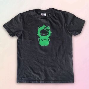 Kitty x Grinch, Custom, Youth Holiday Tee